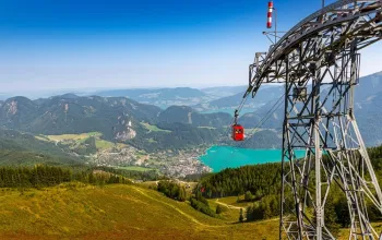 Jezero Wolfgangsee a historická železnice