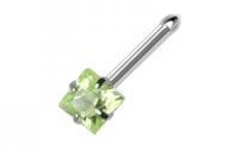 Piercing do nosu - čtvercový kamínek 3 x 3 mm - N01076-P