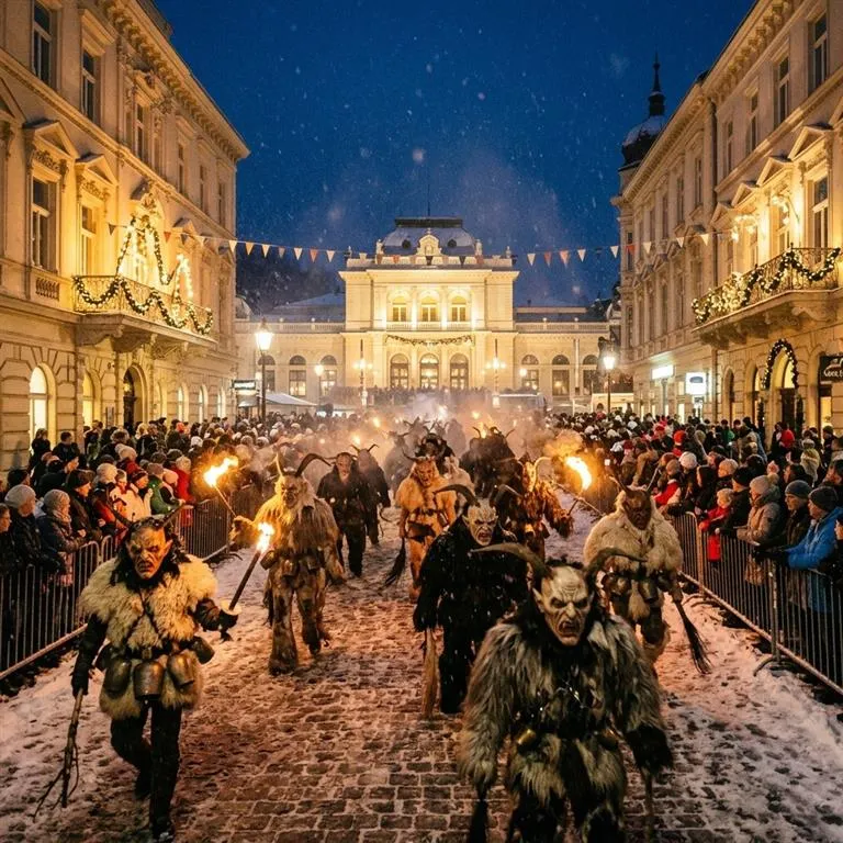 Baden a průvod čertů