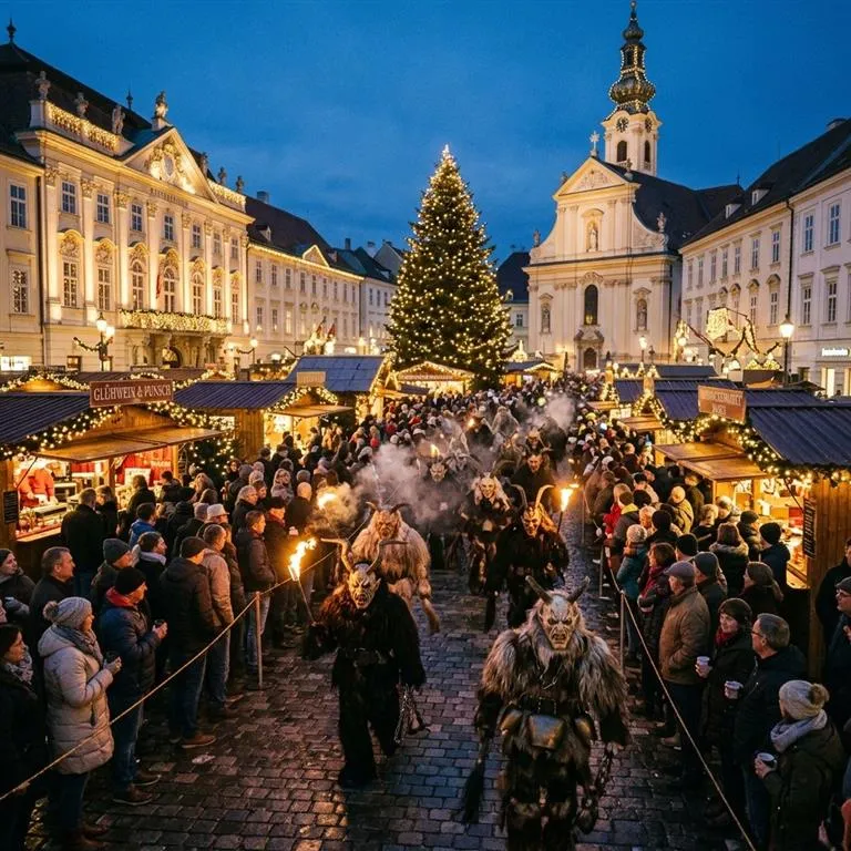 Baden a průvod čertů
