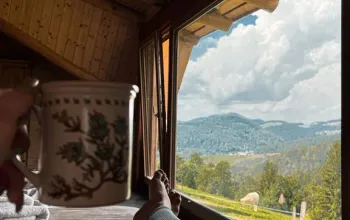 Panoramatická chata Macesen se saunou