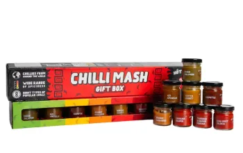 Degustační sada 8 chilli mash omáček