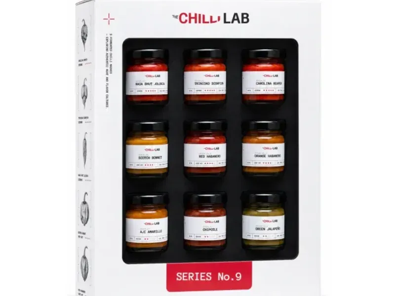 Degustační set chilli: 9 chilli mash omáček