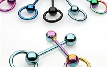 Piercing do jazyka s kruhem - PJ01007-K-16