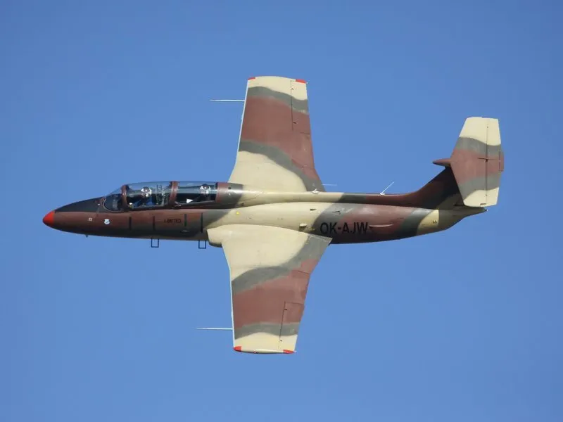 Let stíhačkou L-29 Delfín
