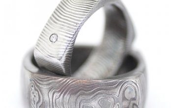 KREDUM® Hynek Kalista Pánský kovaný prsten Damasteel Kulatýčtvereček - velikost 65 - KS1021-65