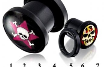 Šroubovací akrylátový plug do ucha - PL01080-03C
