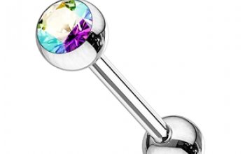 Piercing do jazyka - kamínek - PJ01016-G