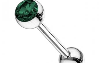 Piercing do jazyka - kamínek - PJ01016-G