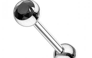 Piercing do jazyka - kamínek - PJ01016-G