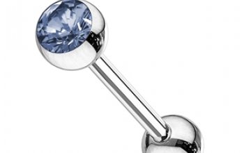Piercing do jazyka - kamínek - PJ01016-G