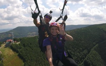 Tandemový paragliding - termický let