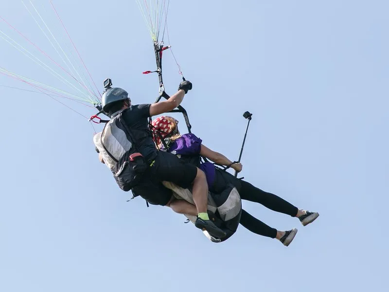 Tandemový paragliding - termický let