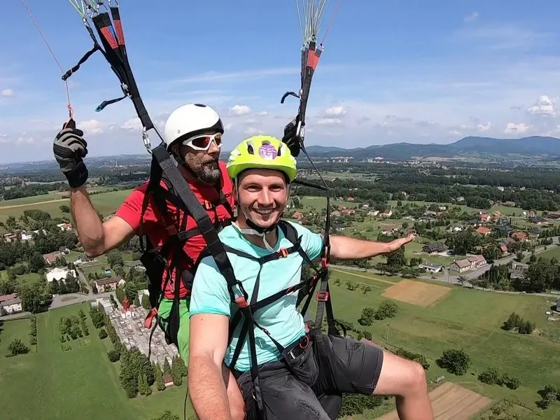 Tandemový paragliding - termický let