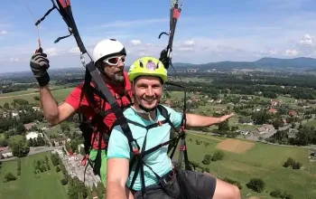 Tandemový paragliding - termický let