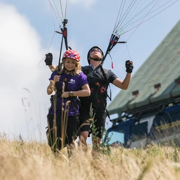 Tandemový paragliding - termický let