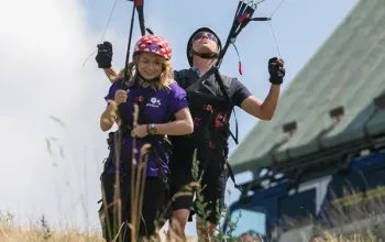 Tandemový paragliding - termický let