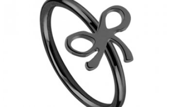 Piercing do nosu - mašlička - N01150-GD