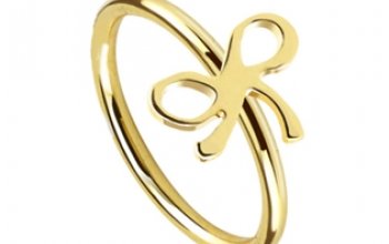 Piercing do nosu - mašlička - N01150-GD