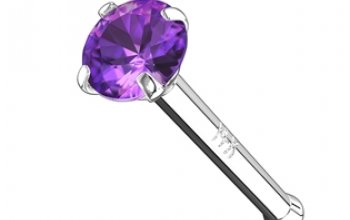 Zlatý piercing do nosu, Au 585/1000 - ZL01126P-WG