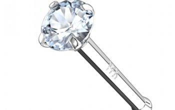 Zlatý piercing do nosu, Au 585/1000 - ZL01126P-WG