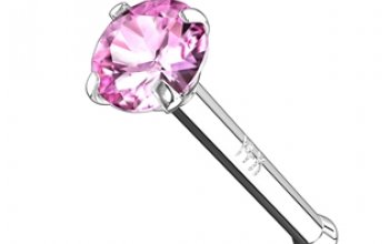 Zlatý piercing do nosu, Au 585/1000 - ZL01126P-WG