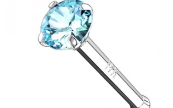 Zlatý piercing do nosu, Au 585/1000 - ZL01126P-WG