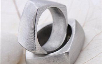 KREDUM® Hynek Kalista Pánský kovaný prsten Damasteel Kumali - velikost 65 - KS1003-65