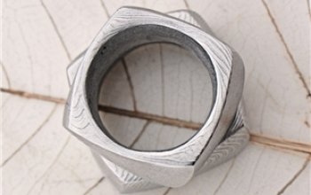 KREDUM® Hynek Kalista Pánský kovaný prsten Damasteel Kumali - velikost 65 - KS1003-65